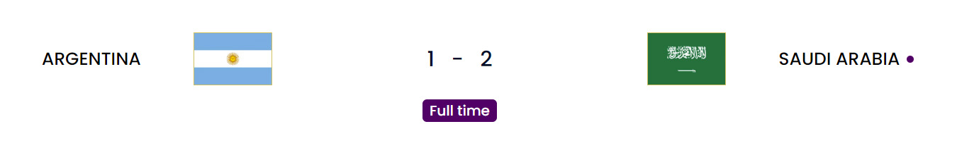 Argentina vs Saudi Arabia