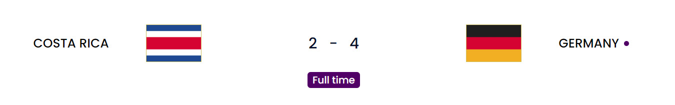 Costa Rica vs Germany