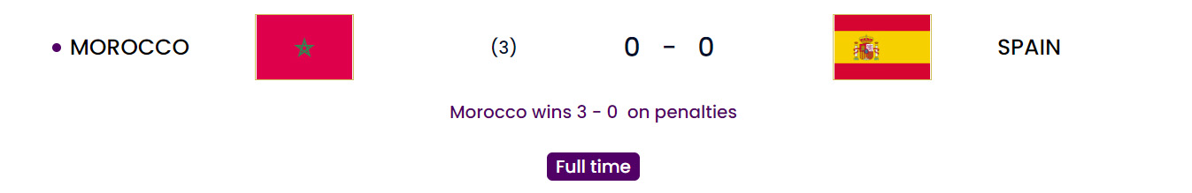 Morocco vs Spain