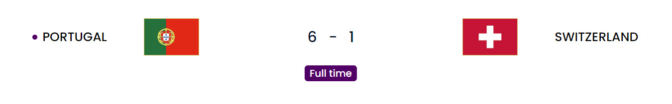 Portugal vs Switzerland